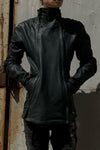 BORIS BIDJAN SABERI Double Zip Horseskin Top SS22 J4 FMM20020 Ink Grey